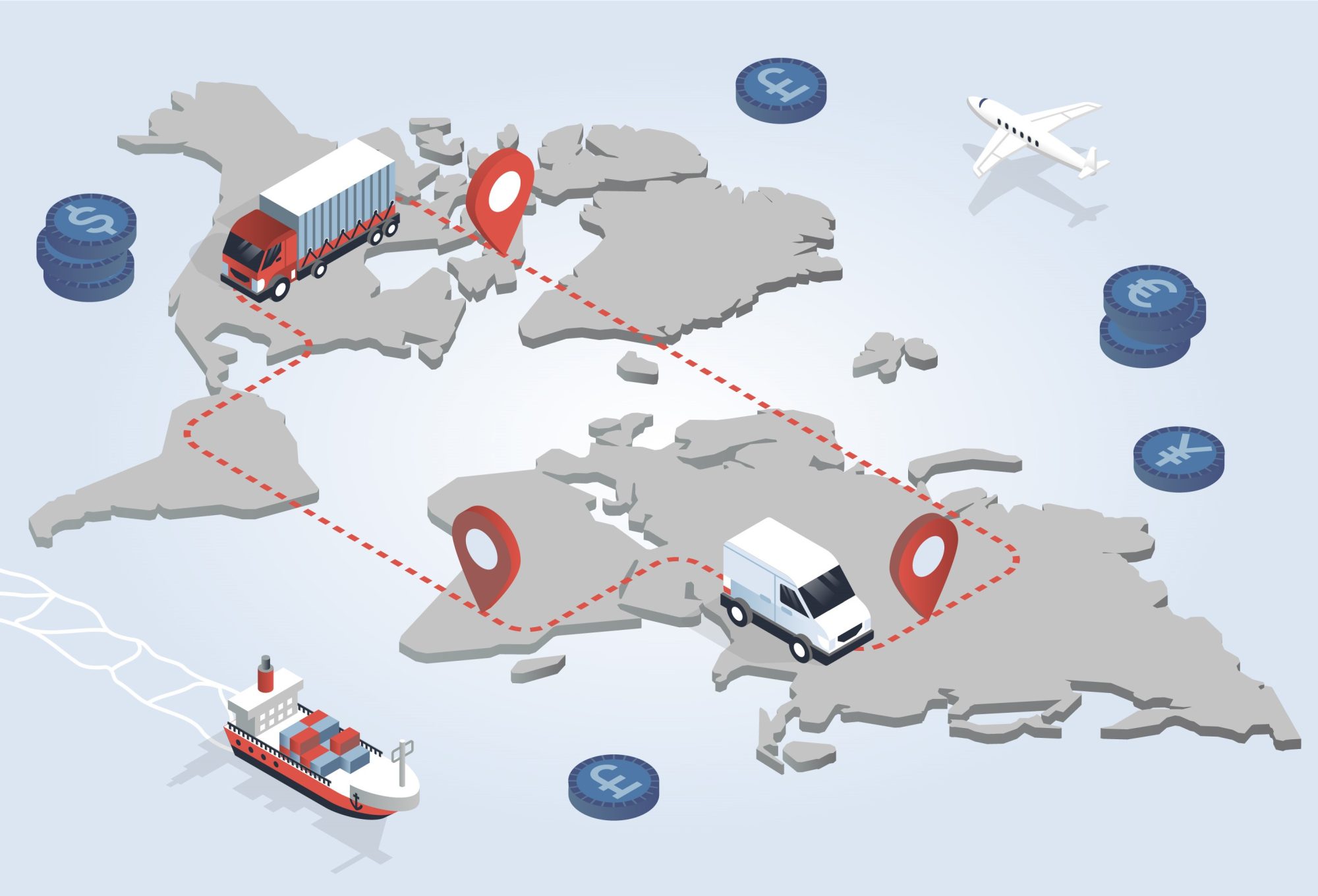 logistics and customs map