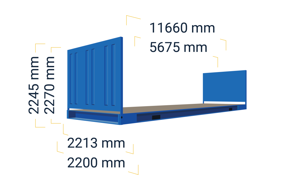 flat_rack_20-01 Jūras konteineris lielgbarīta kravu pārvadājumiem